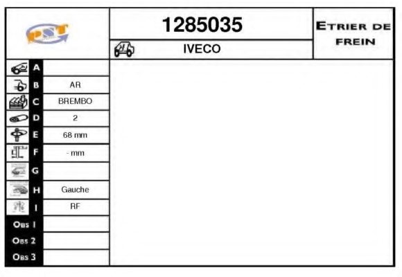 SNRA 1285035 Brake Caliper